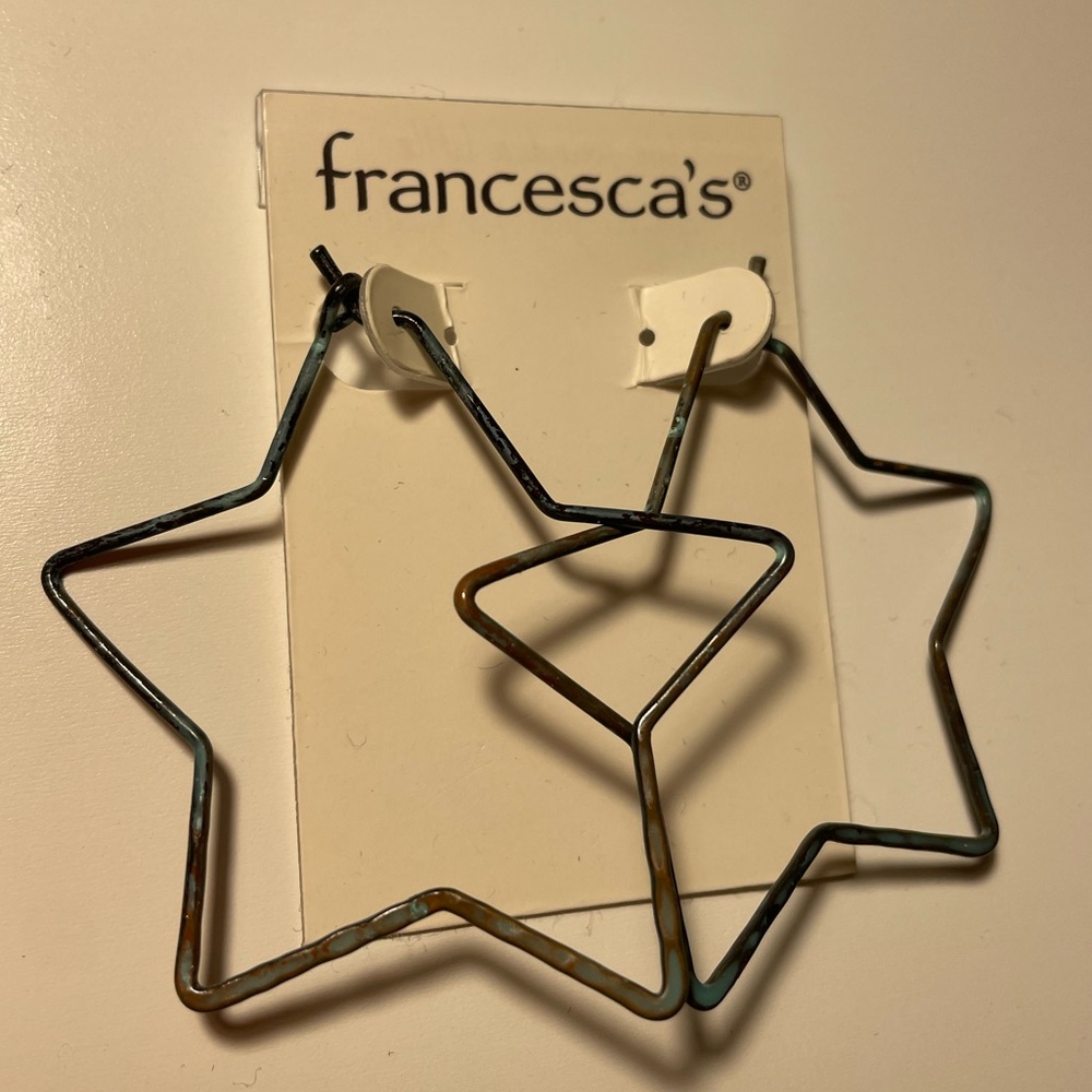 Rustic Star Shaped Earrings